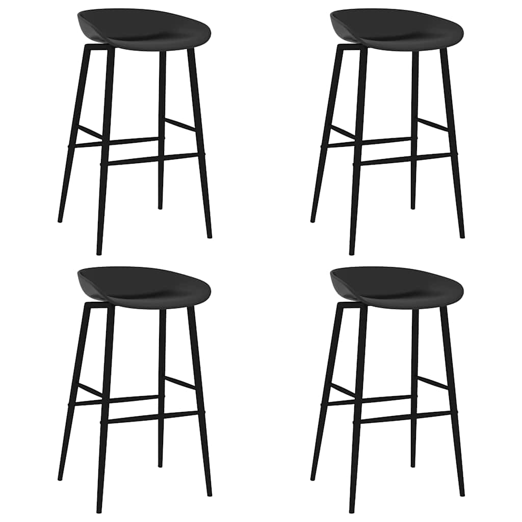 Vidaxl barstoelen 4 st zwart