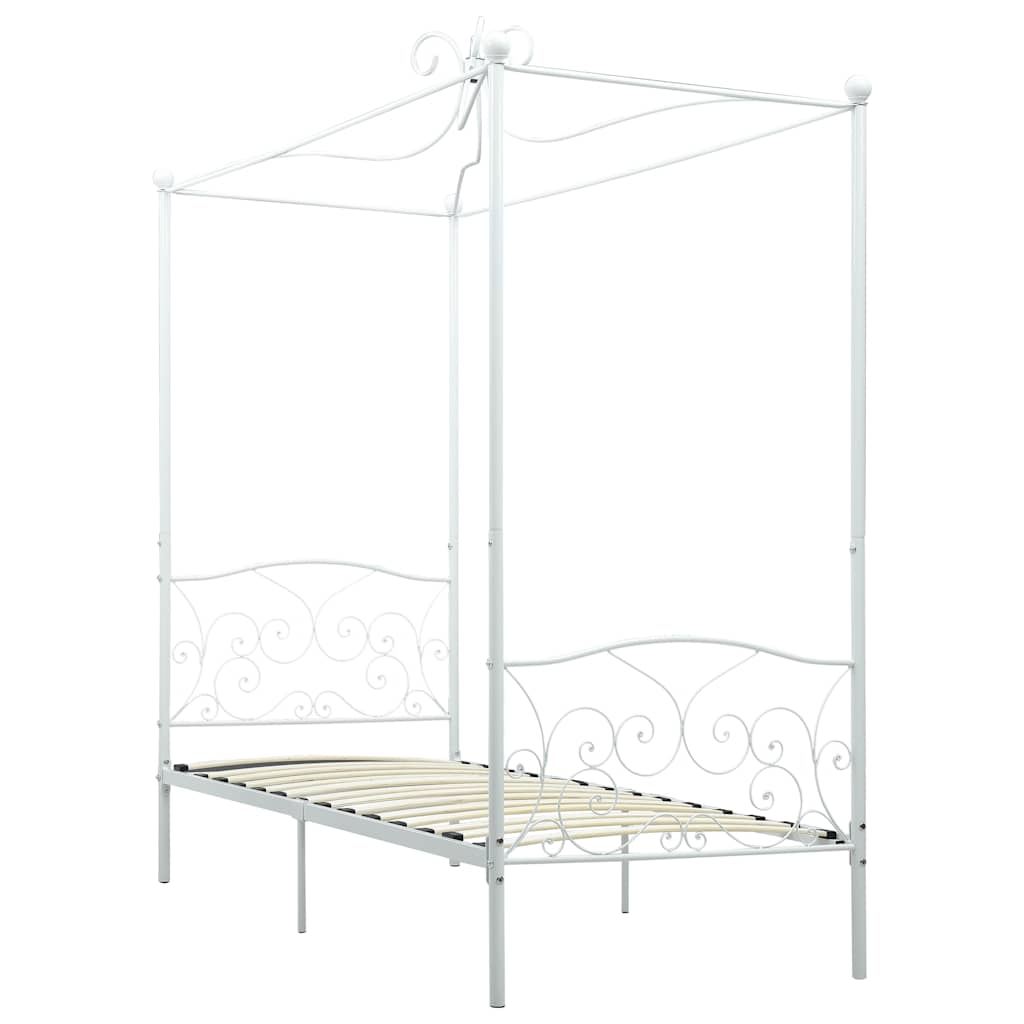 Vidaxl hemelbedframe metaal wit 90x200 cm
