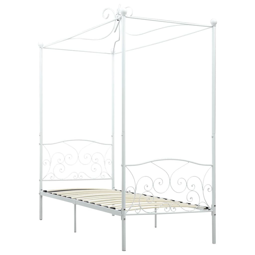 Vidaxl hemelbedframe metaal wit 100x200 cm
