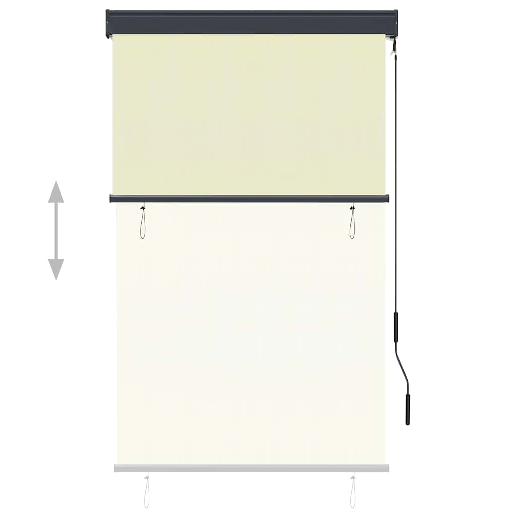 Vidaxl rolgordijn voor buiten 100x250 cm crème