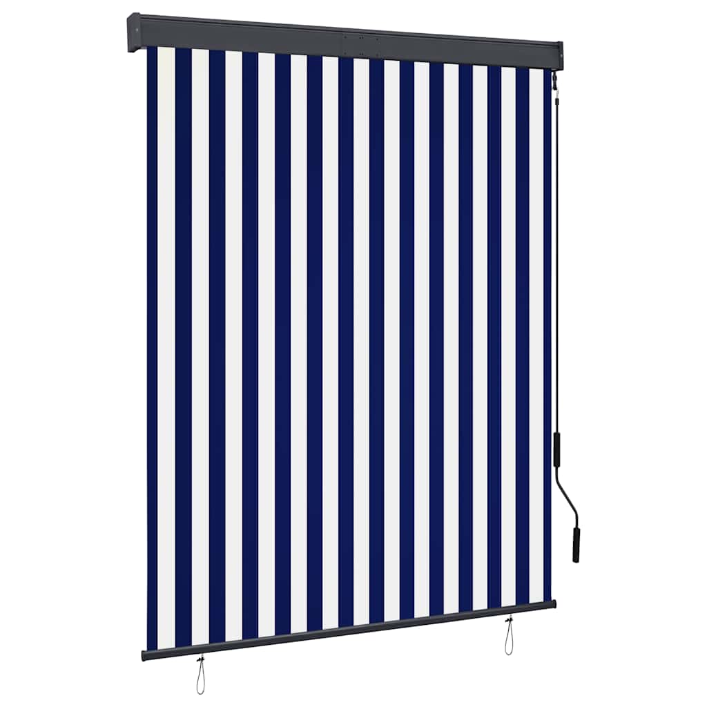 Vidaxl rolgordijn voor buiten 140x250 cm blauw en wit