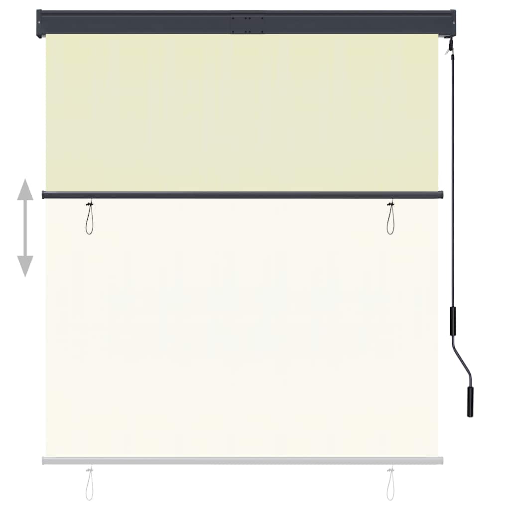 Vidaxl rolgordijn voor buiten 140x250 cm crème