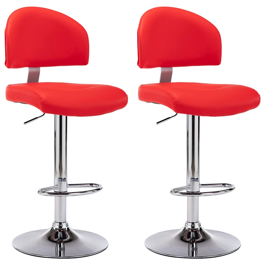 Vidaxl barstoelen 2 st kunstleer rood
