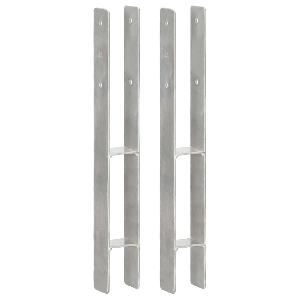 Vidaxl gemahlene Anker 2 PCs 7x6x60 cm verzinkter Stahl Silber gefärbt