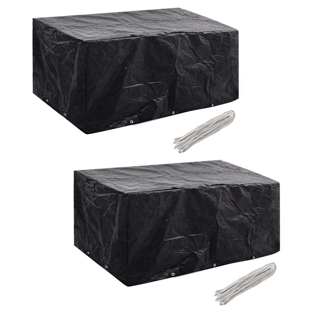 Vidaxl tuinmeubelhoezen poly rattan 2 st 6-persoons 240x140 cm