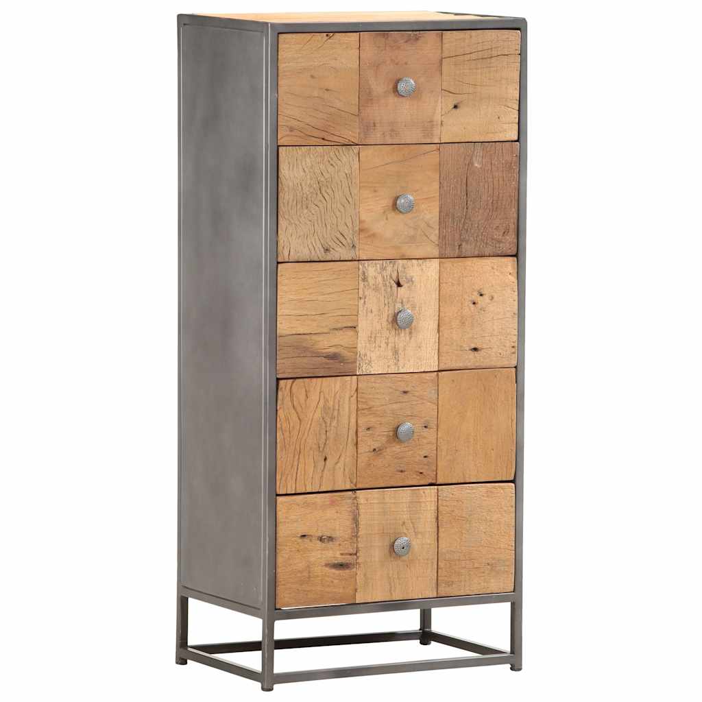 Vidaxl ladekast 45x30x100 cm massief gerecycled hout