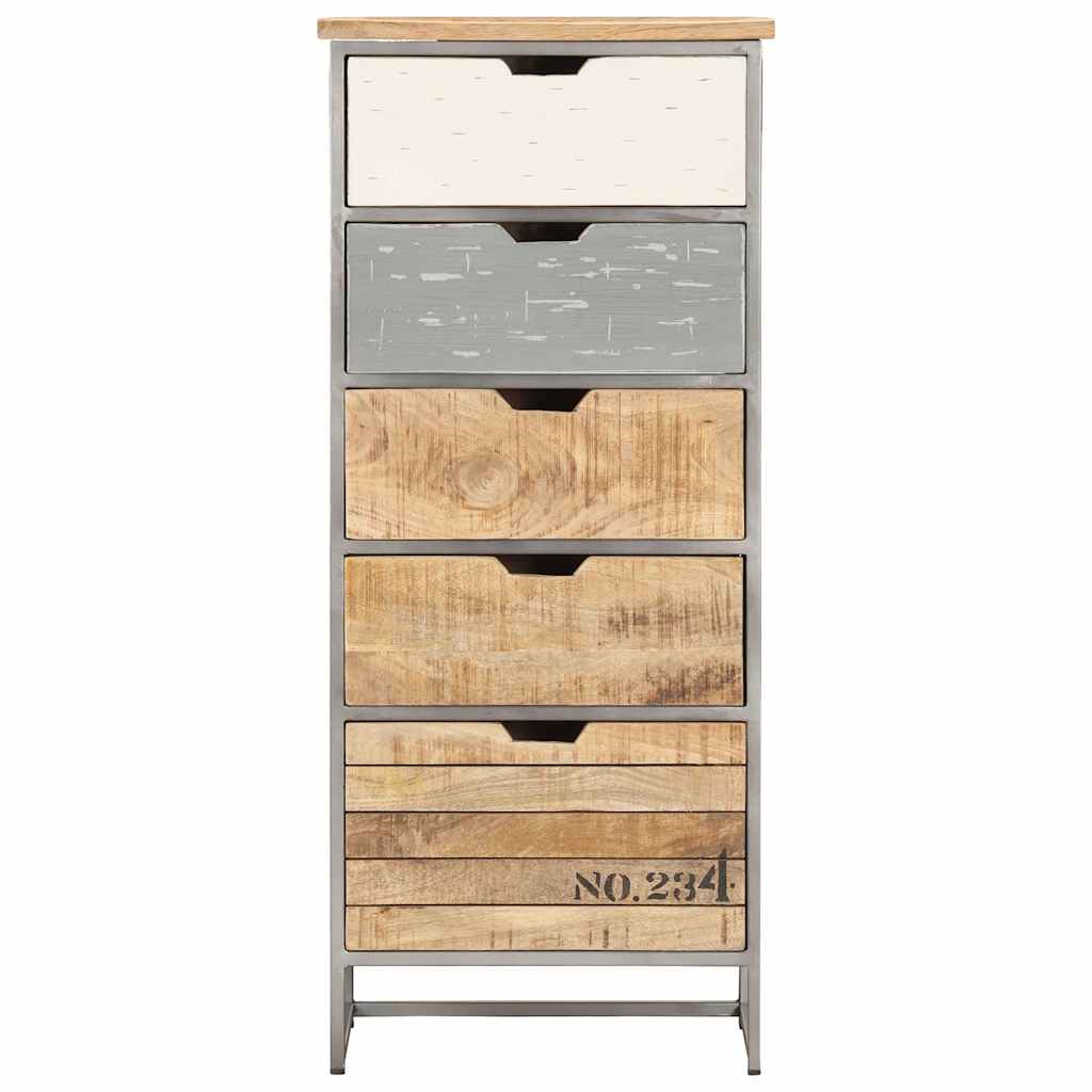 Vidaxl ladekast 45x30x105 cm massief mangohout
