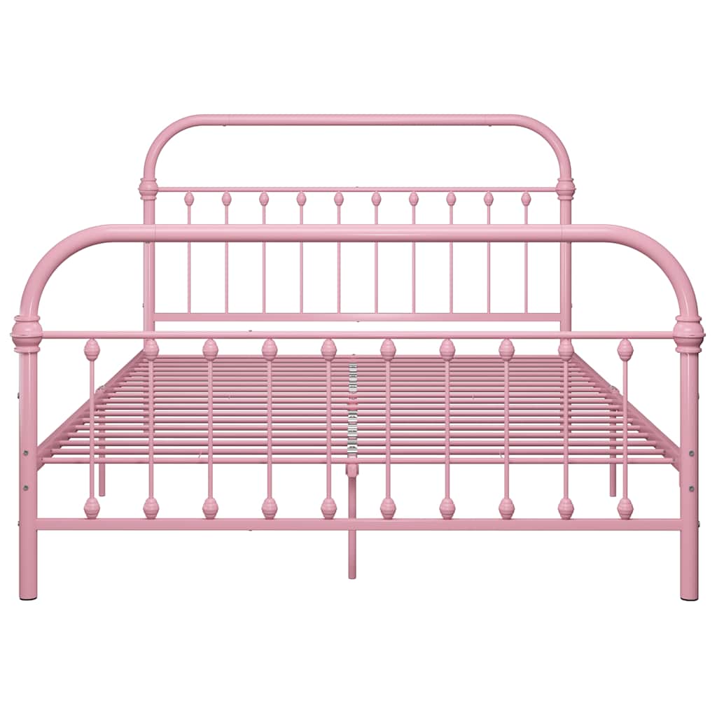 Vidaxl bedframe metaal roze 140x200 cm