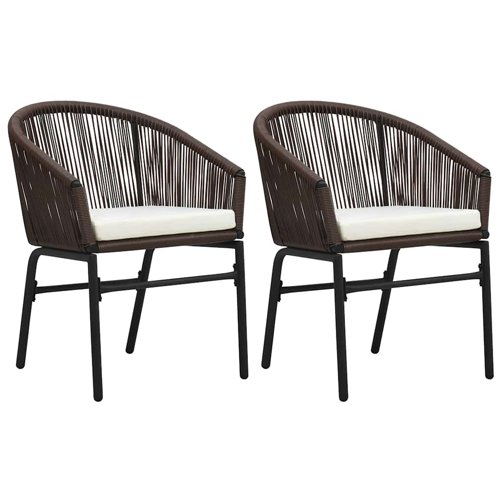 Vidaxl tuinstoelen 2 st pe-rattan bruin