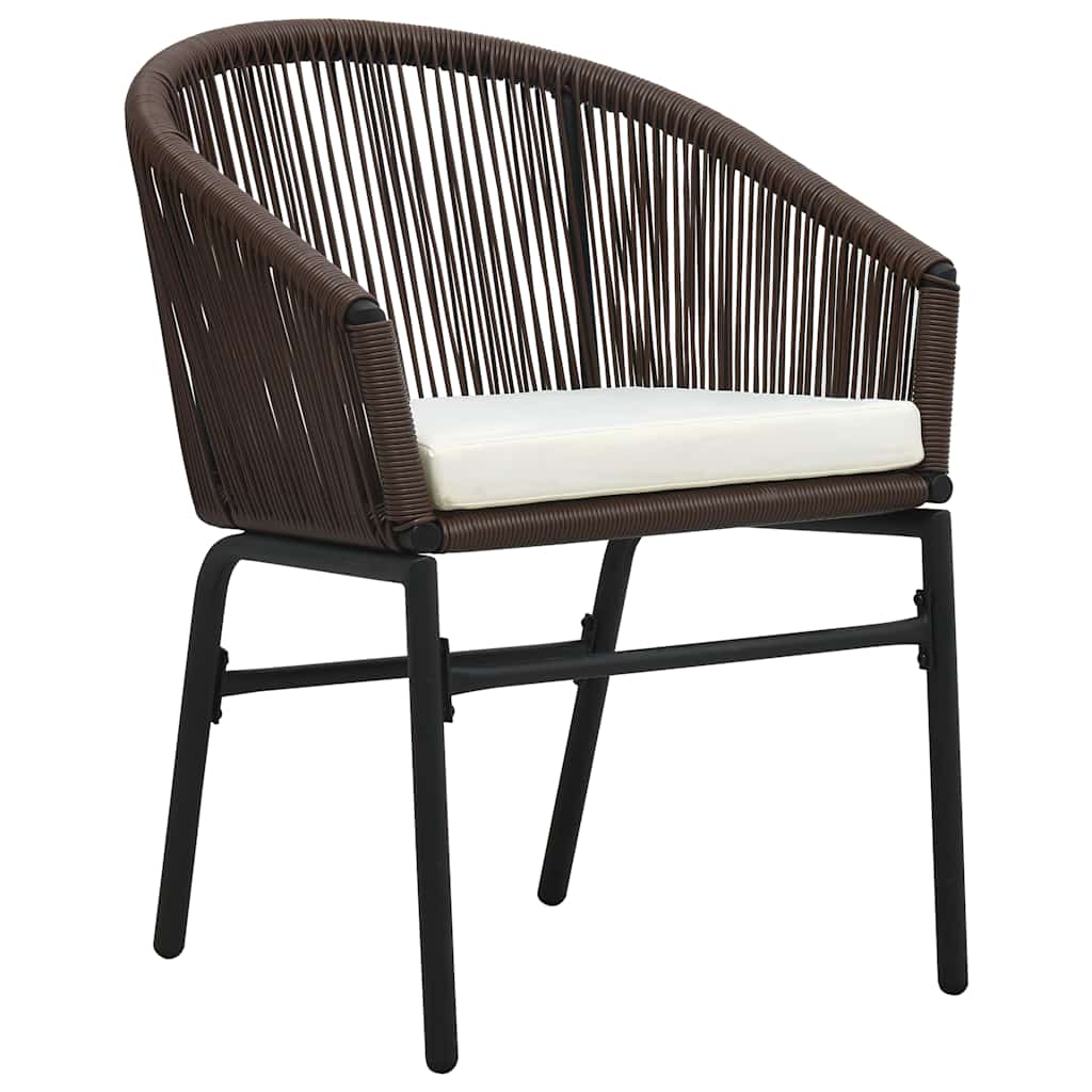 Vidaxl tuinstoelen 2 st pe-rattan bruin