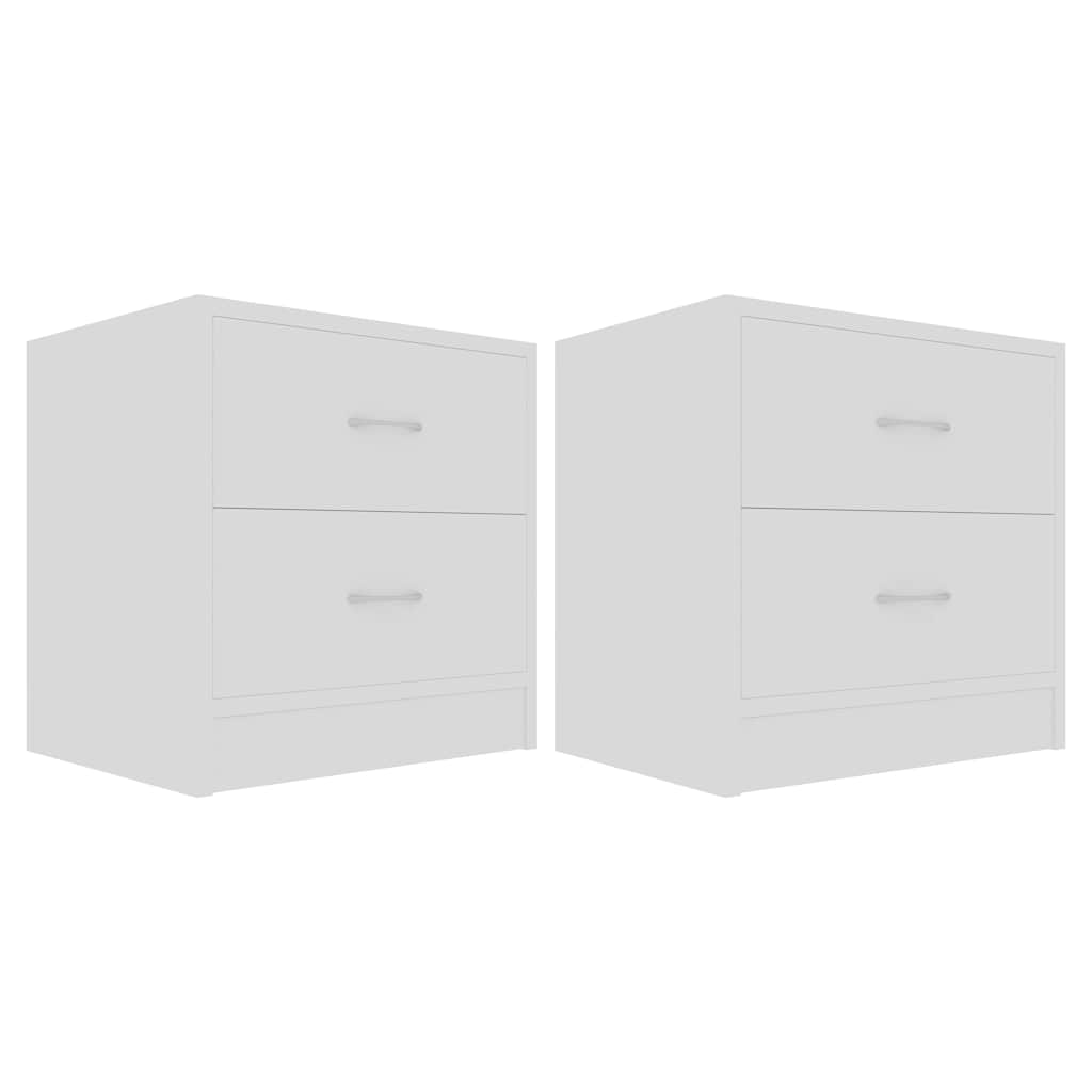 Vidaxl nachtkastjes 2 st 40x30x40 cm bewerkt hout wit