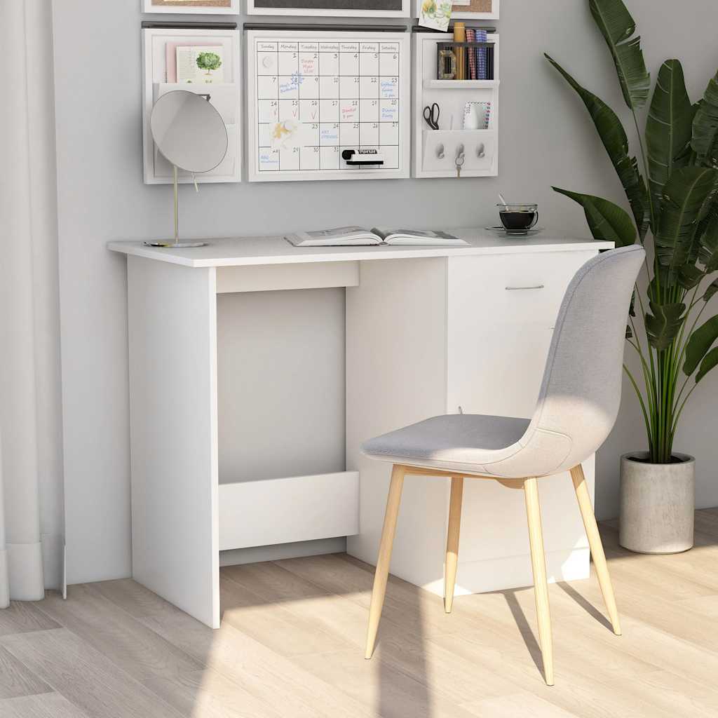 Vidaxl bureau 100x50x76 cm bewerkt hout wit
