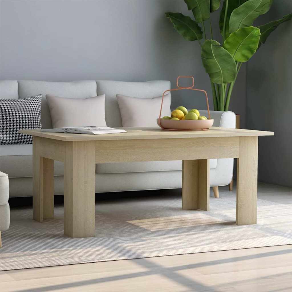 Vidaxl salontafel 100x60x42 cm bewerkt hout sonoma eikenkleurig