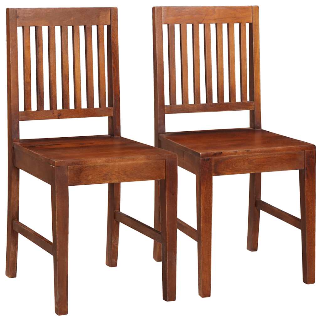 Vidaxl eetkamerstoelen 2 st massief mangohout
