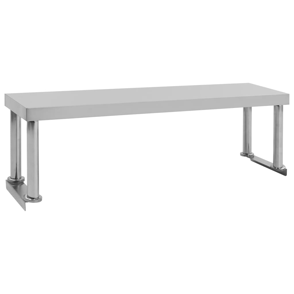 Vidaxx Erhöhung für Arbeitstisch 120x30x35 cm Edelstahl