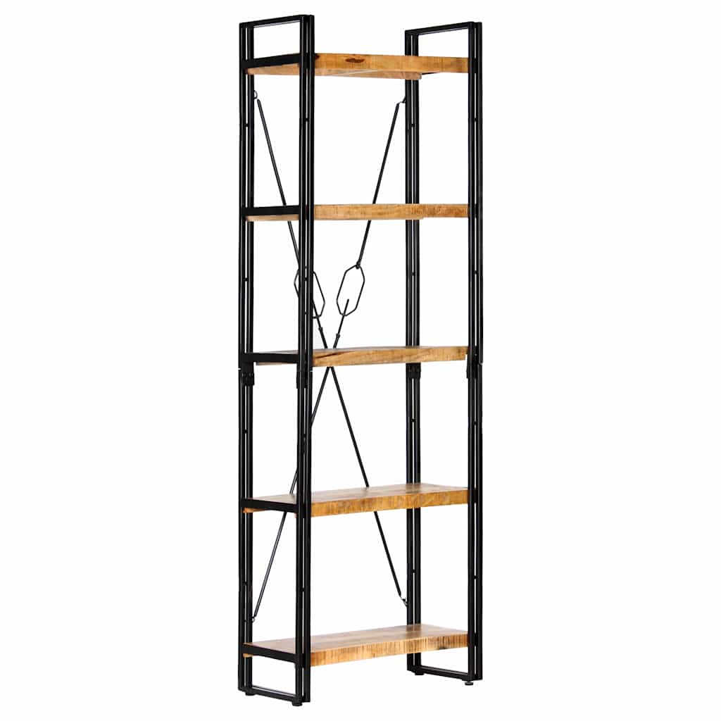 Vidaxl boekenkast met 5 schappen 60x30x180 cm massief mangohout