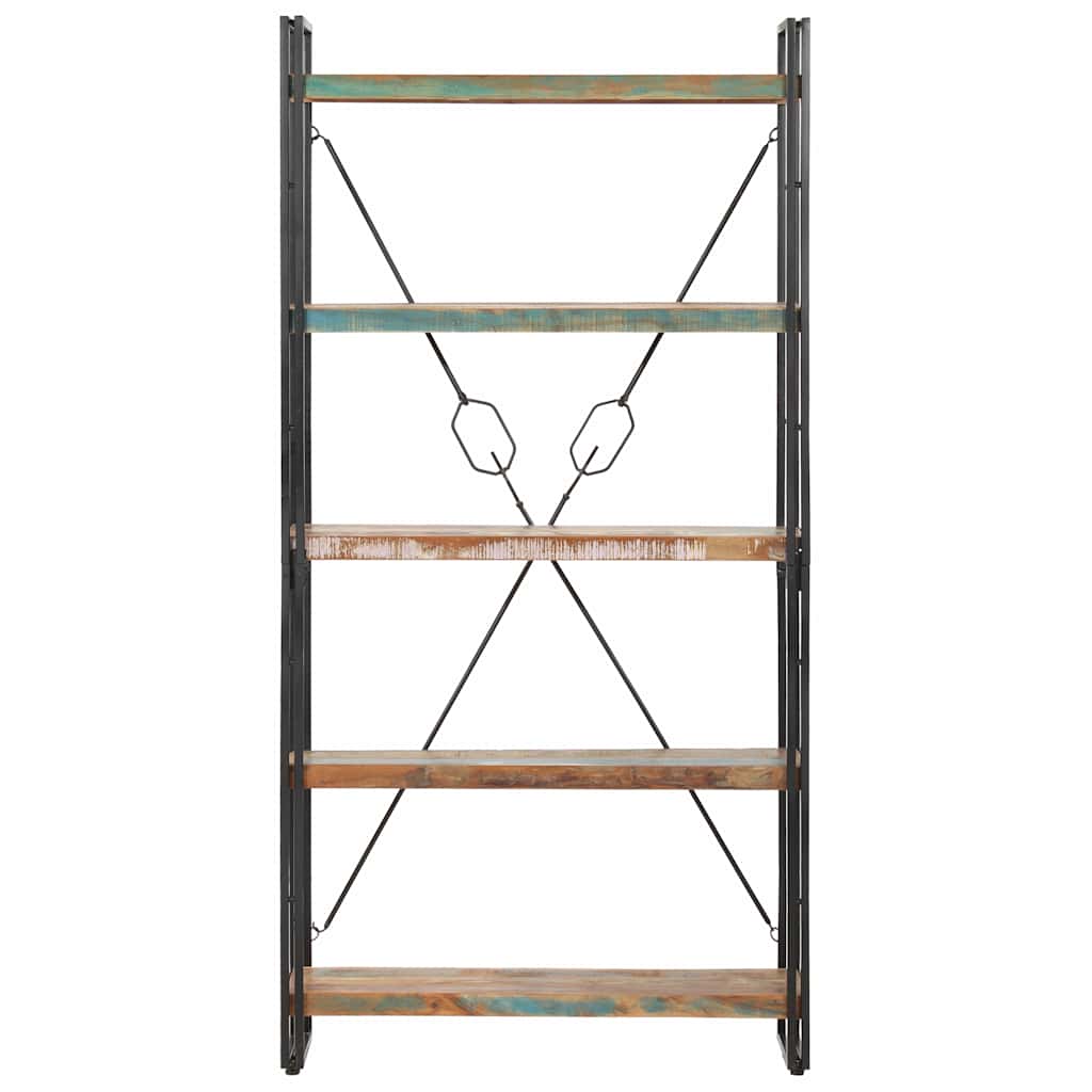 Vidaxl boekenkast met 5 schappen 90x30x180 cm massief gerecycled hout