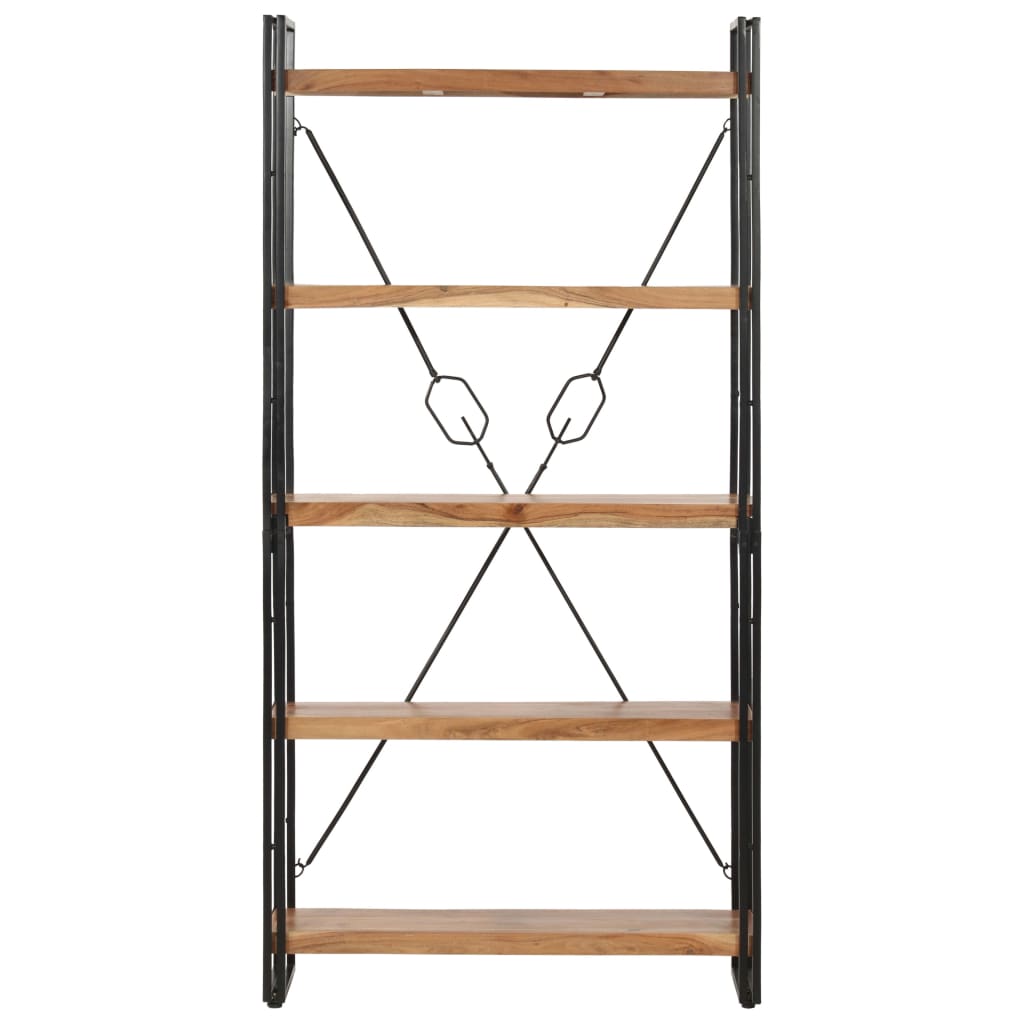 Vidaxl boekenkast met 5 schappen 90x30x180 cm massief acaciahout