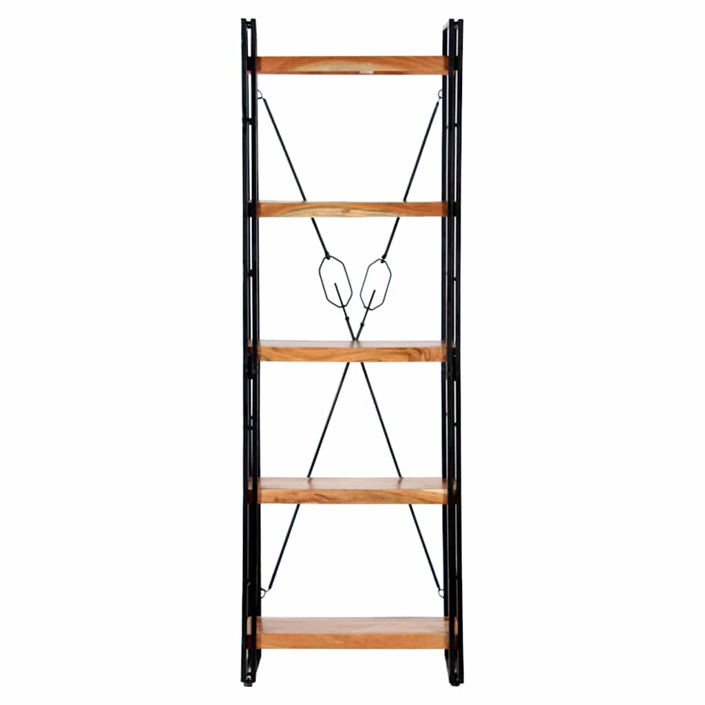 Vidaxl boekenkast met 5 schappen 60x30x180 cm massief acaciahout