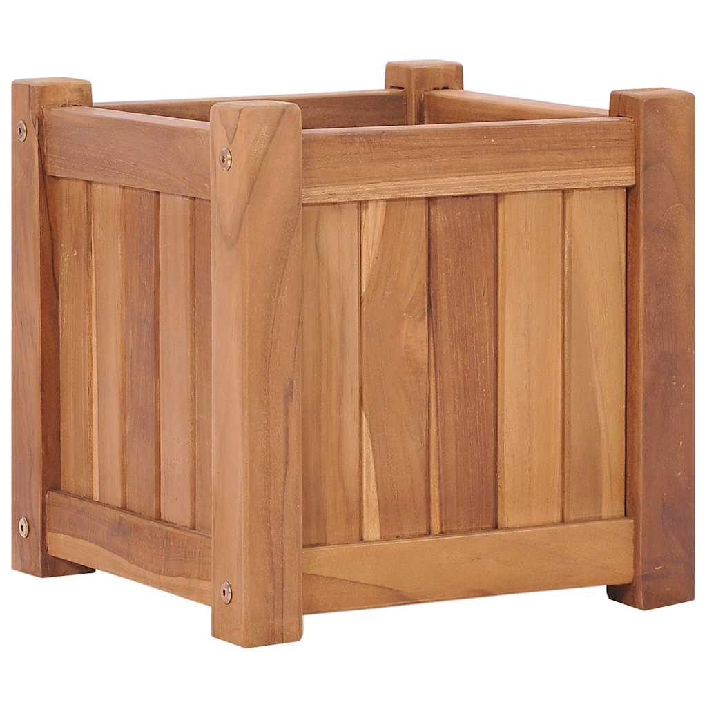 Vidaxl plantenbak verhoogd 30x30x30 cm massief teakhout