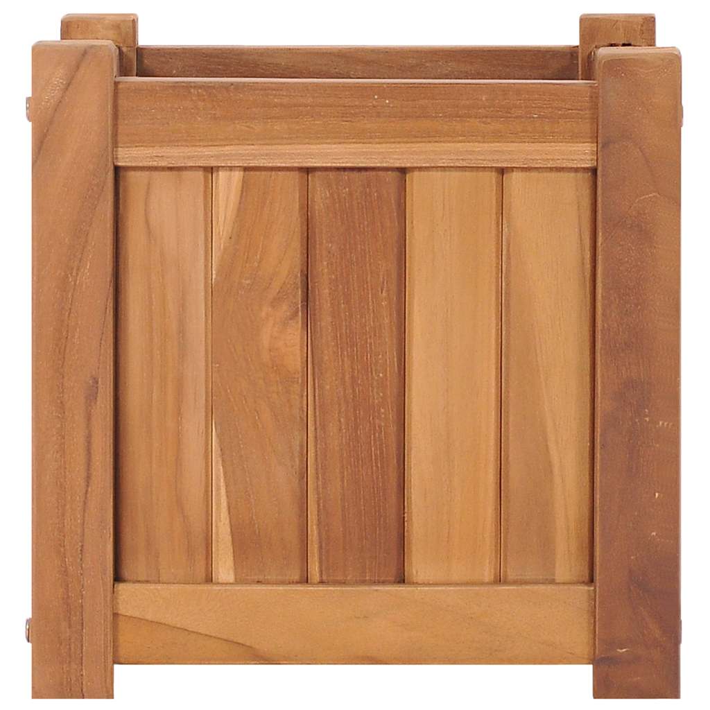 Vidaxl plantenbak verhoogd 30x30x30 cm massief teakhout