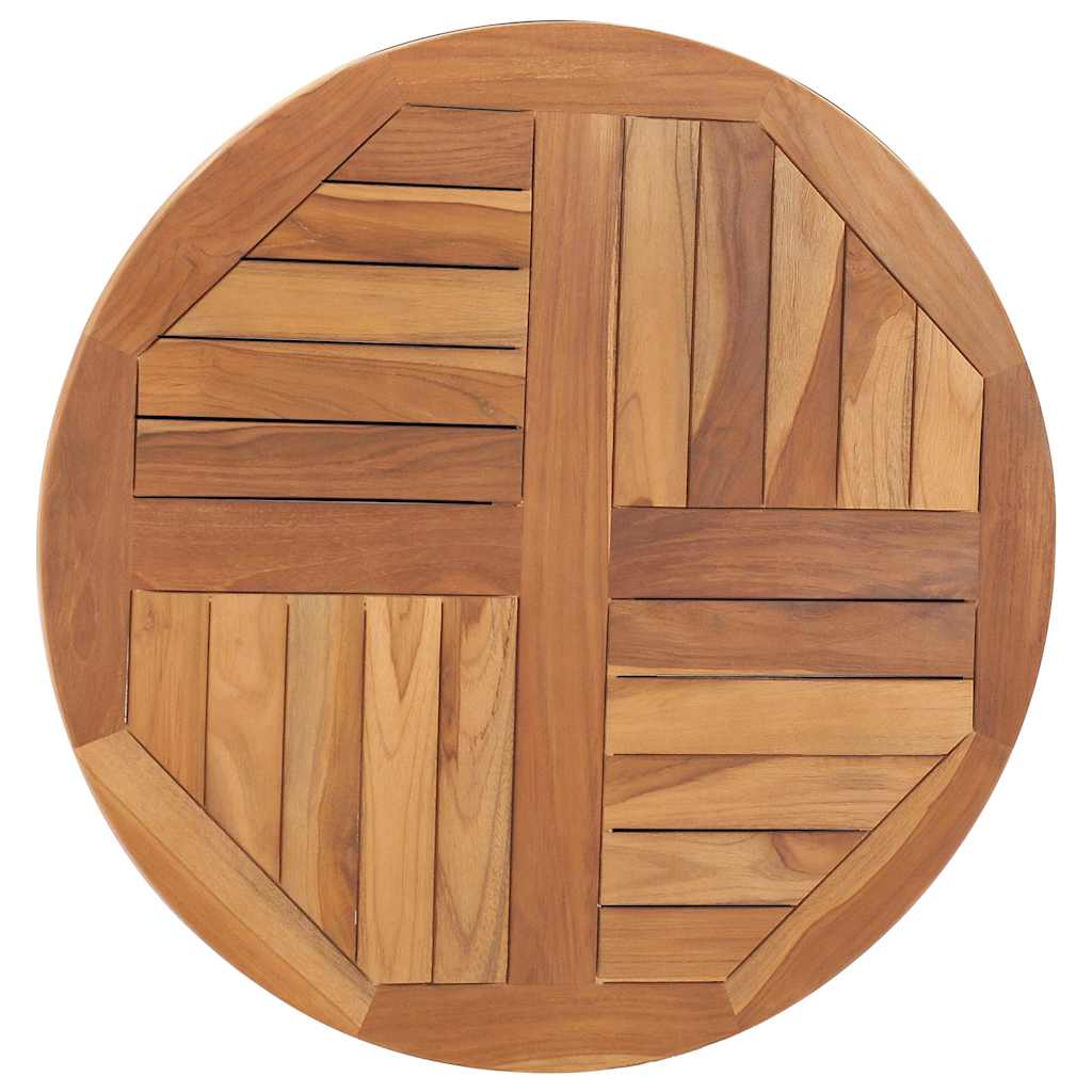 Vidaxl tafelblad rond 2,5 cm 70 cm massief teakhout
