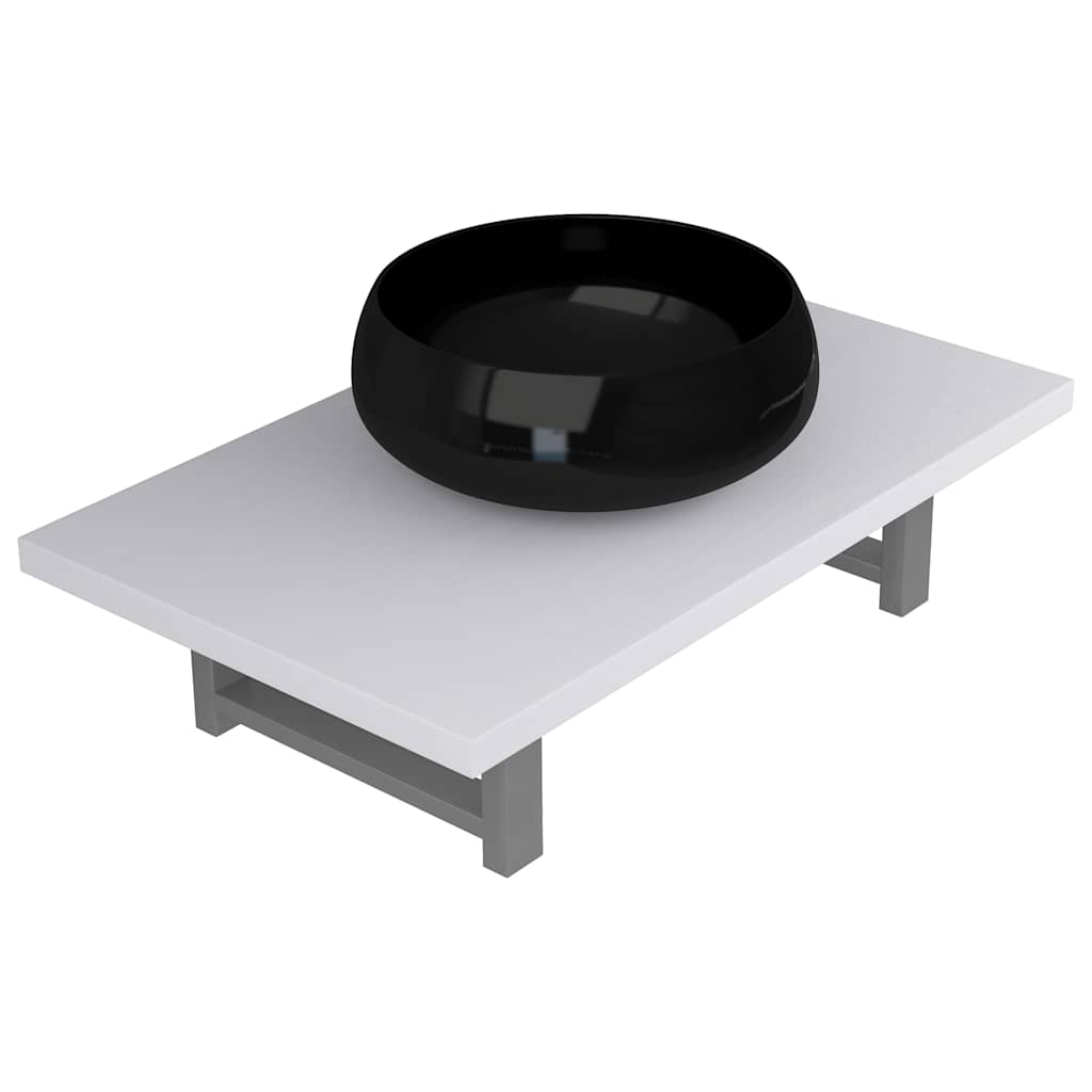 Vidaxl 2-delige badkamermeubelset keramiek wit