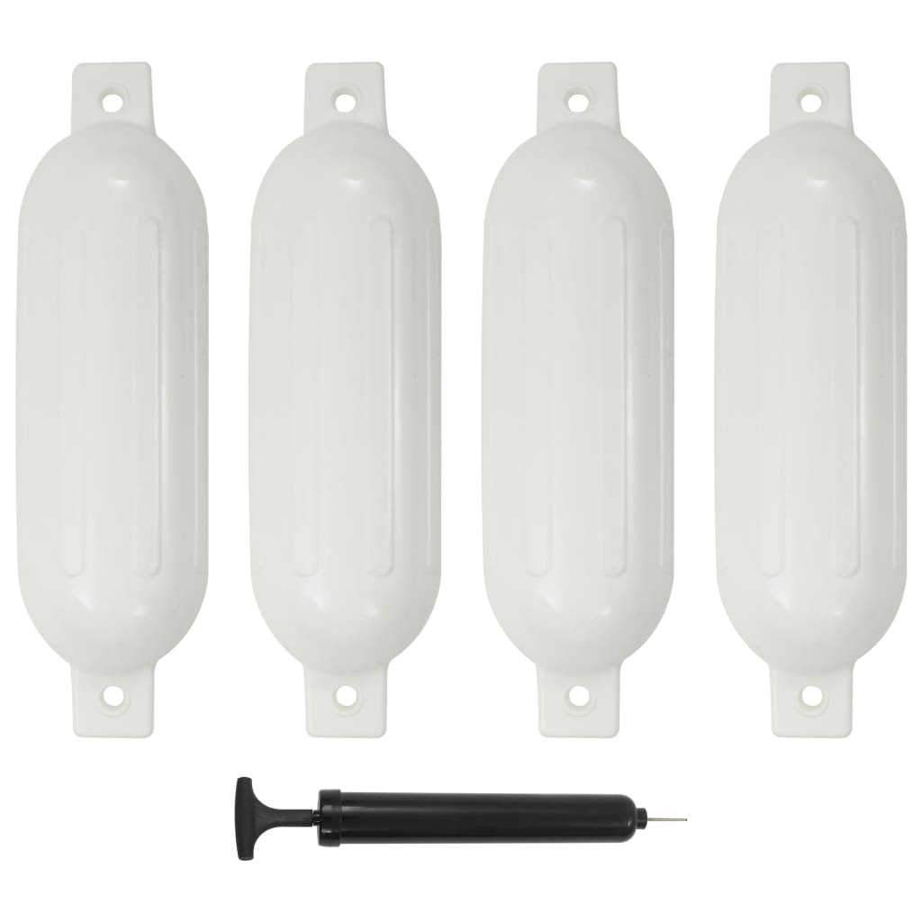 Vidaxl BootStoot -Kissen 4 ST 51x14 cm PVC Weiß
