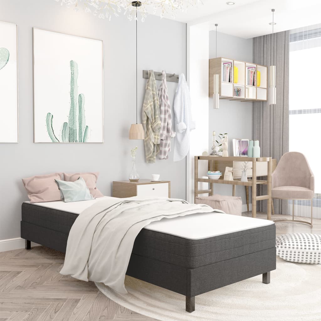 Vidaxl boxspringframe stof grijs 80x200 cm