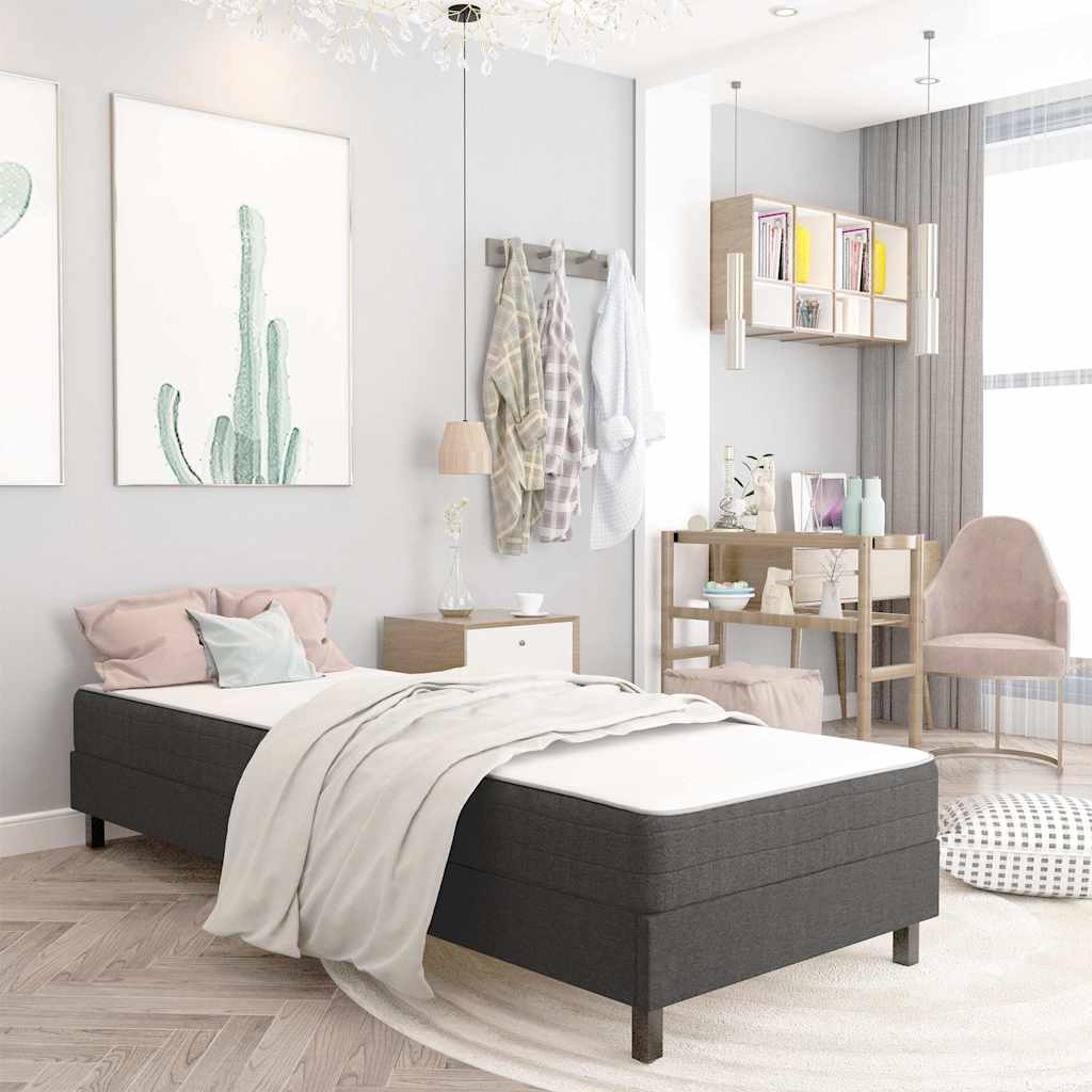 Vidaxl boxspringframe stof grijs 90x200 cm