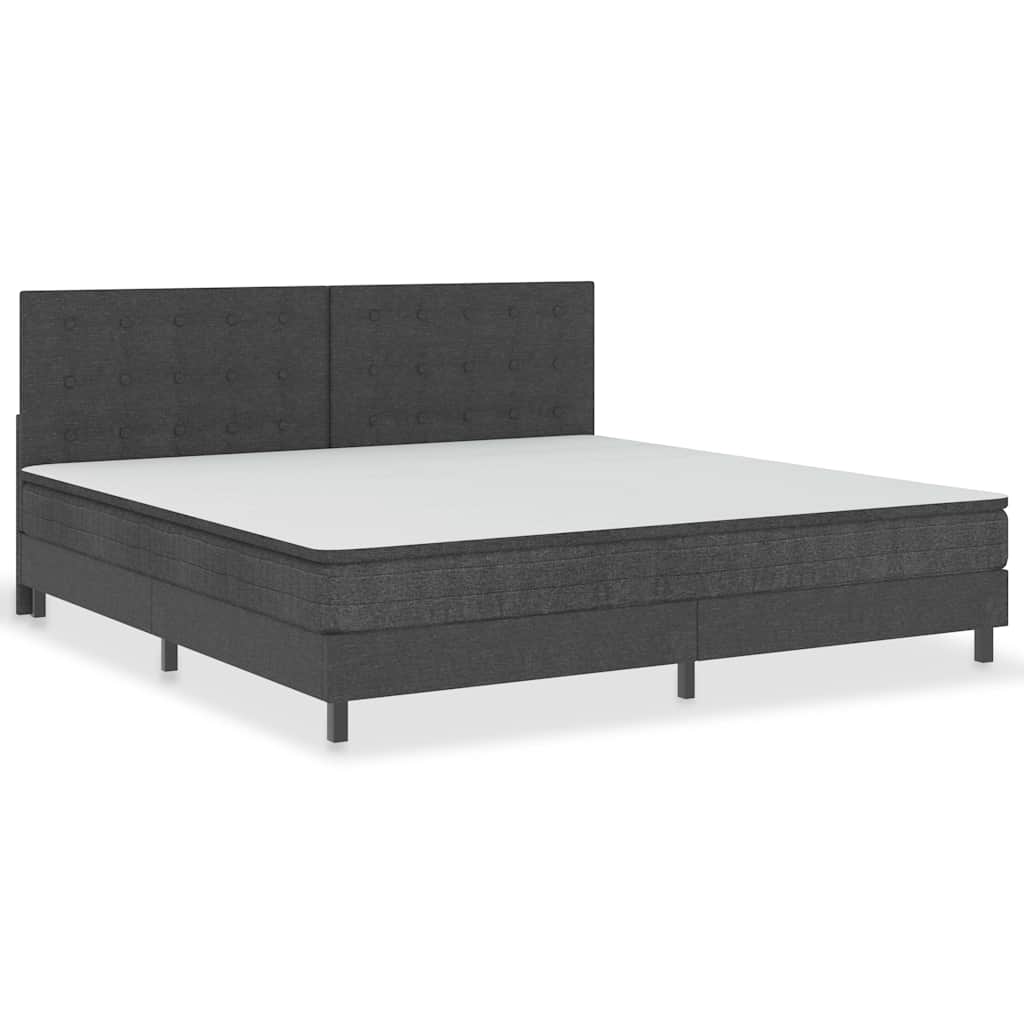 Vidaxl hoofdbord 200x200 cm getuft stof donkergrijs