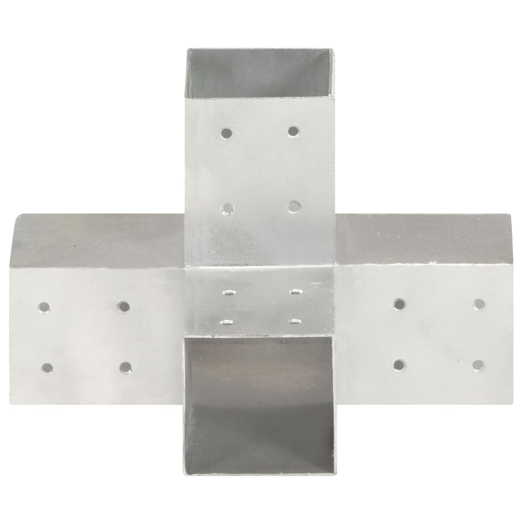 Vidaxx Pfostenanschluss X-Form 81x81 mm verzinktes Metall
