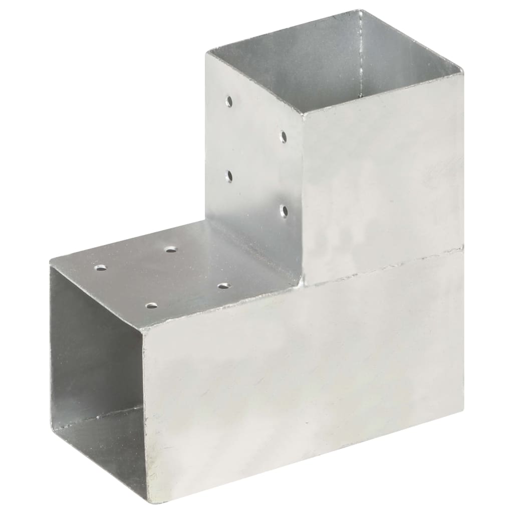 Vidaxl Pfostenverbindungen 4 Stück L-Form 101x101 mm verzinktes Metall