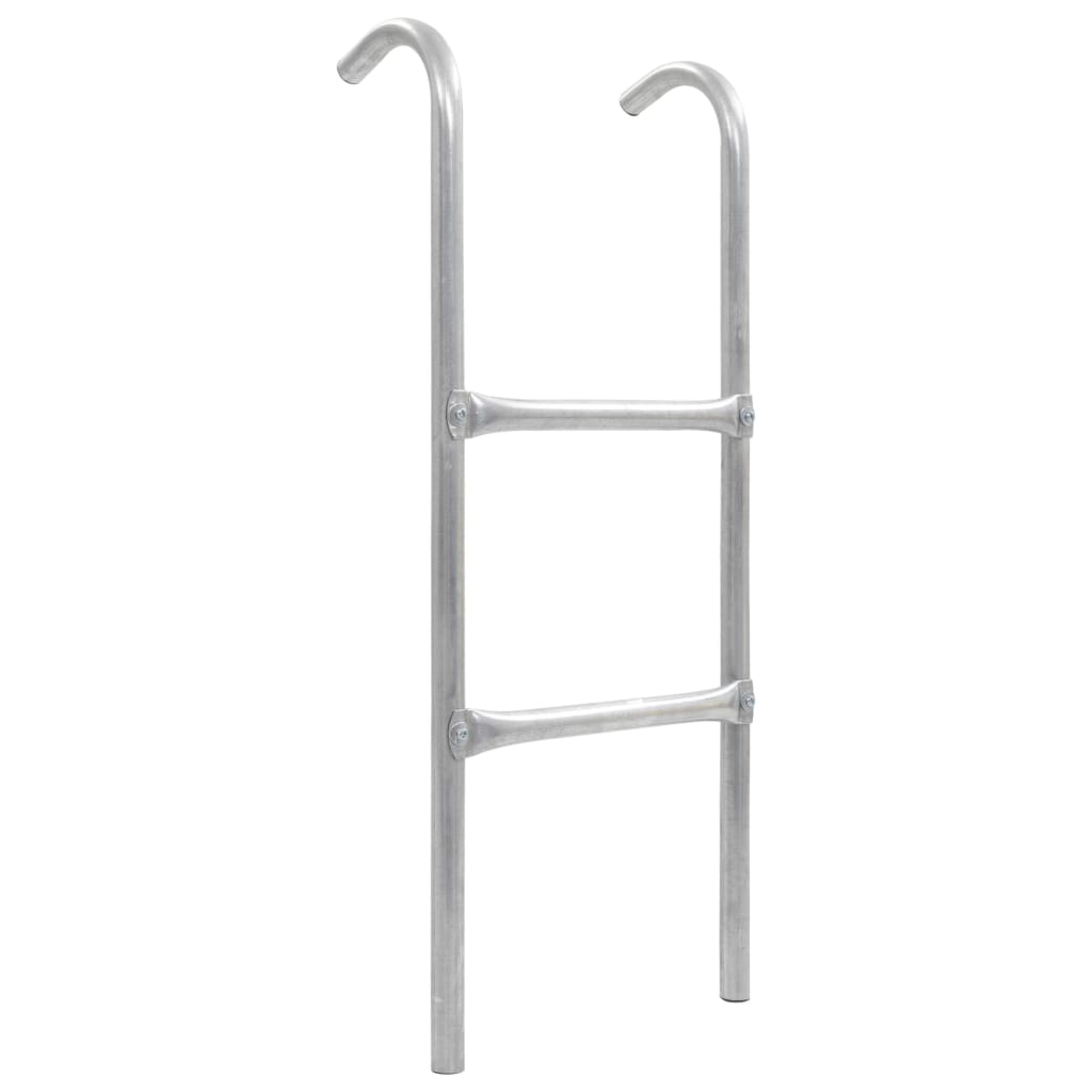 VIDAXL -Trampolinleiter mit 2 Sport 72 cm Stahl Silber gefärbt (geeignet für 65 cm Höhe)