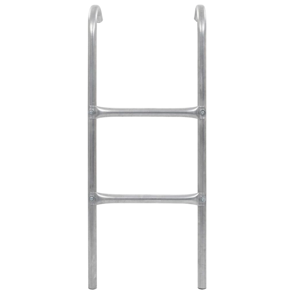VIDAXL -Trampolinleiter mit 2 Sport 72 cm Stahl Silber gefärbt (geeignet für 65 cm Höhe)
