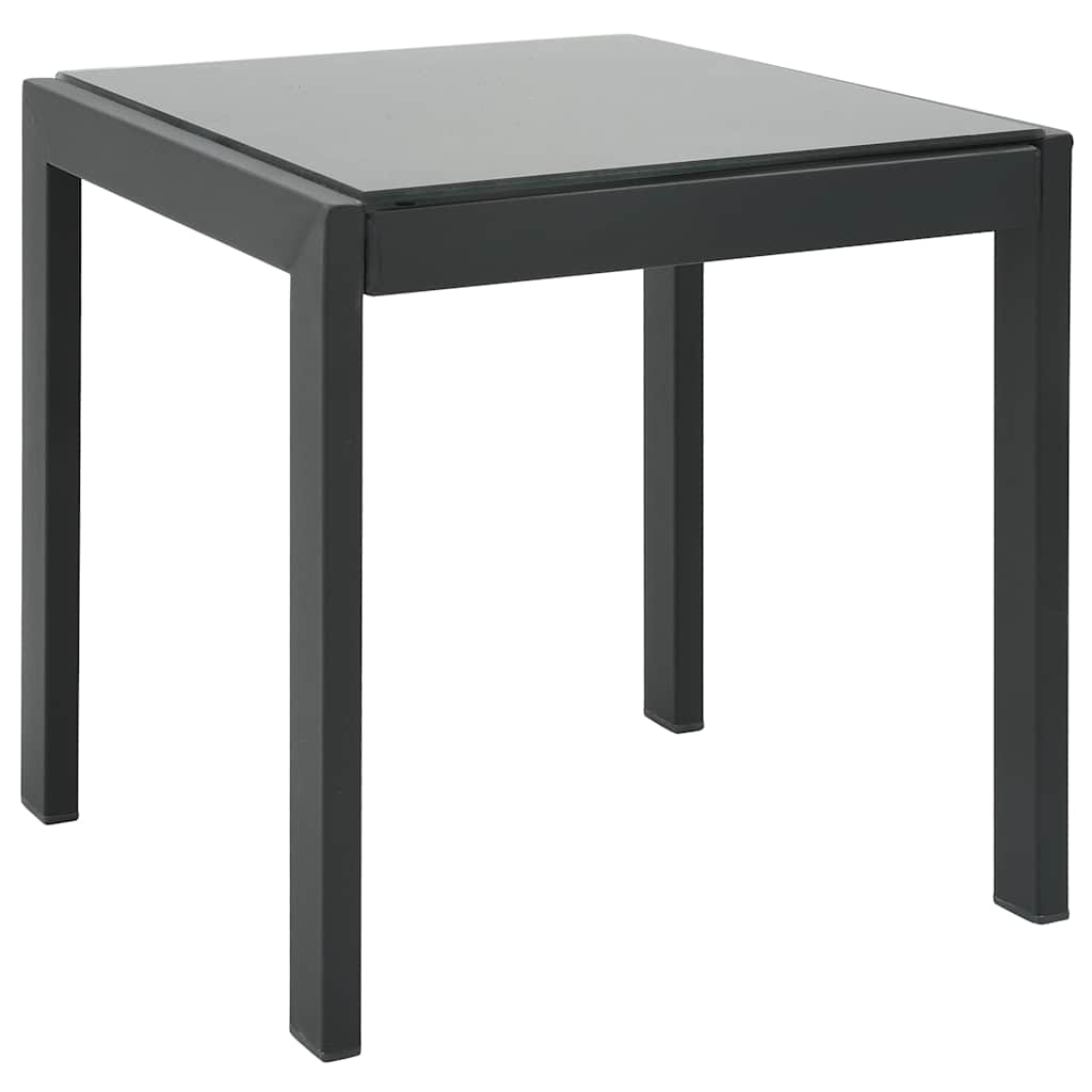 Vidaxl ligbedden 2 st met tafel textileen en staal