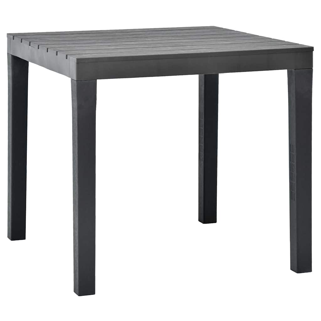 Vidaxl tuintafel met 2 banken kunststof antraciet