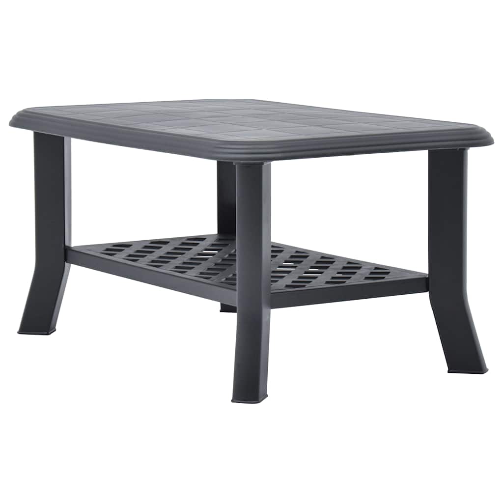Vidaxl salontafel 90x60x46 cm kunststof antraciet