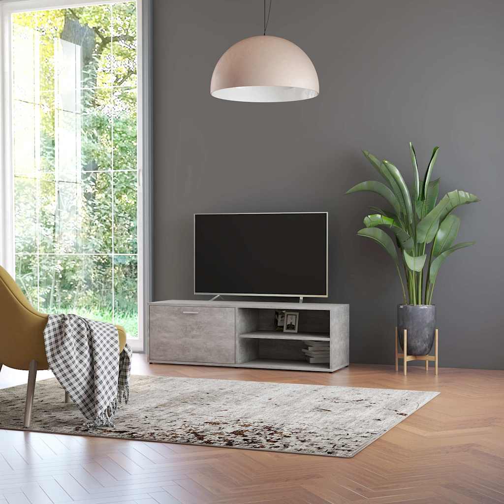 Vidaxl tv-meubel 120x34x37 cm bewerkt hout betongrijs