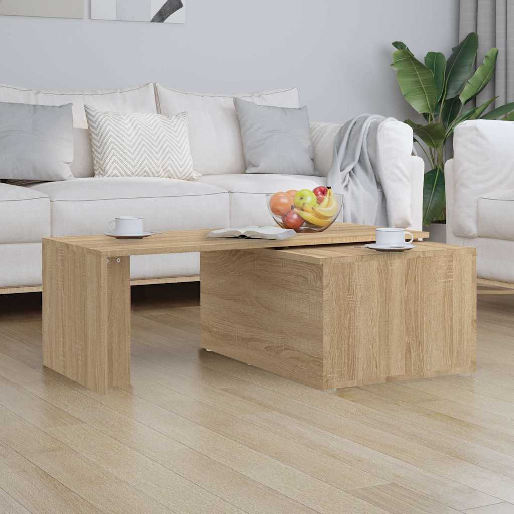 Vidaxl salontafel 150x50x35 cm bewerkt hout sonoma eikenkleurig