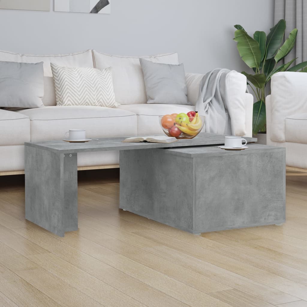 Vidaxl salontafel 150x50x35 cm bewerkt hout betongrijs