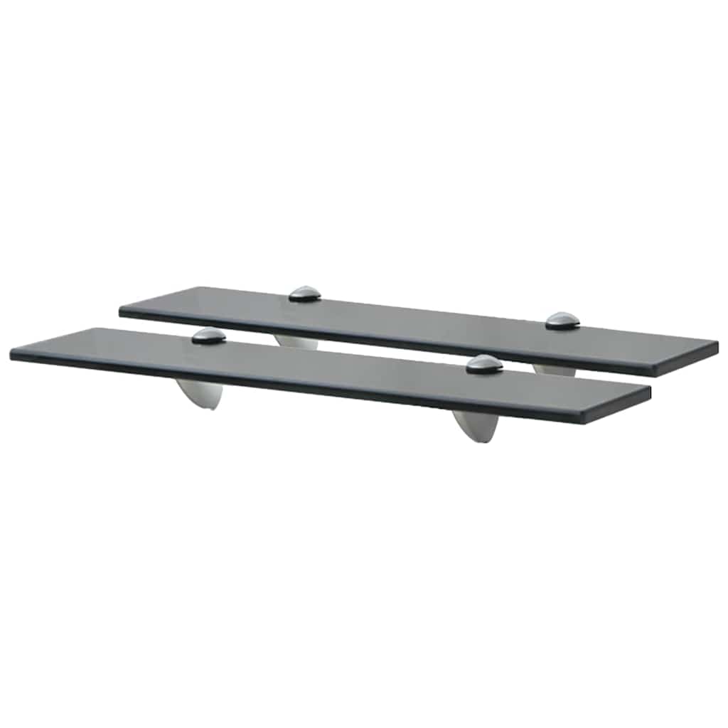 Vidaxl schappen zwevend 2 st 50x10 cm 8 mm glas