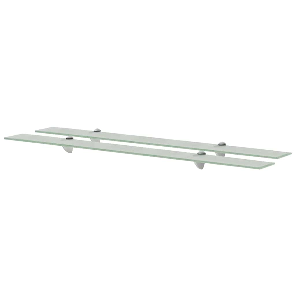 Vidaxl schappen zwevend 2 st 100x10 cm 8 mm glas