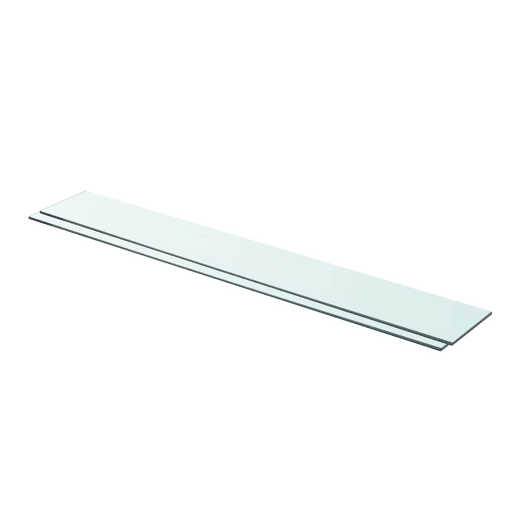 Vidaxl schappen 2 st 90x12 cm glas transparant