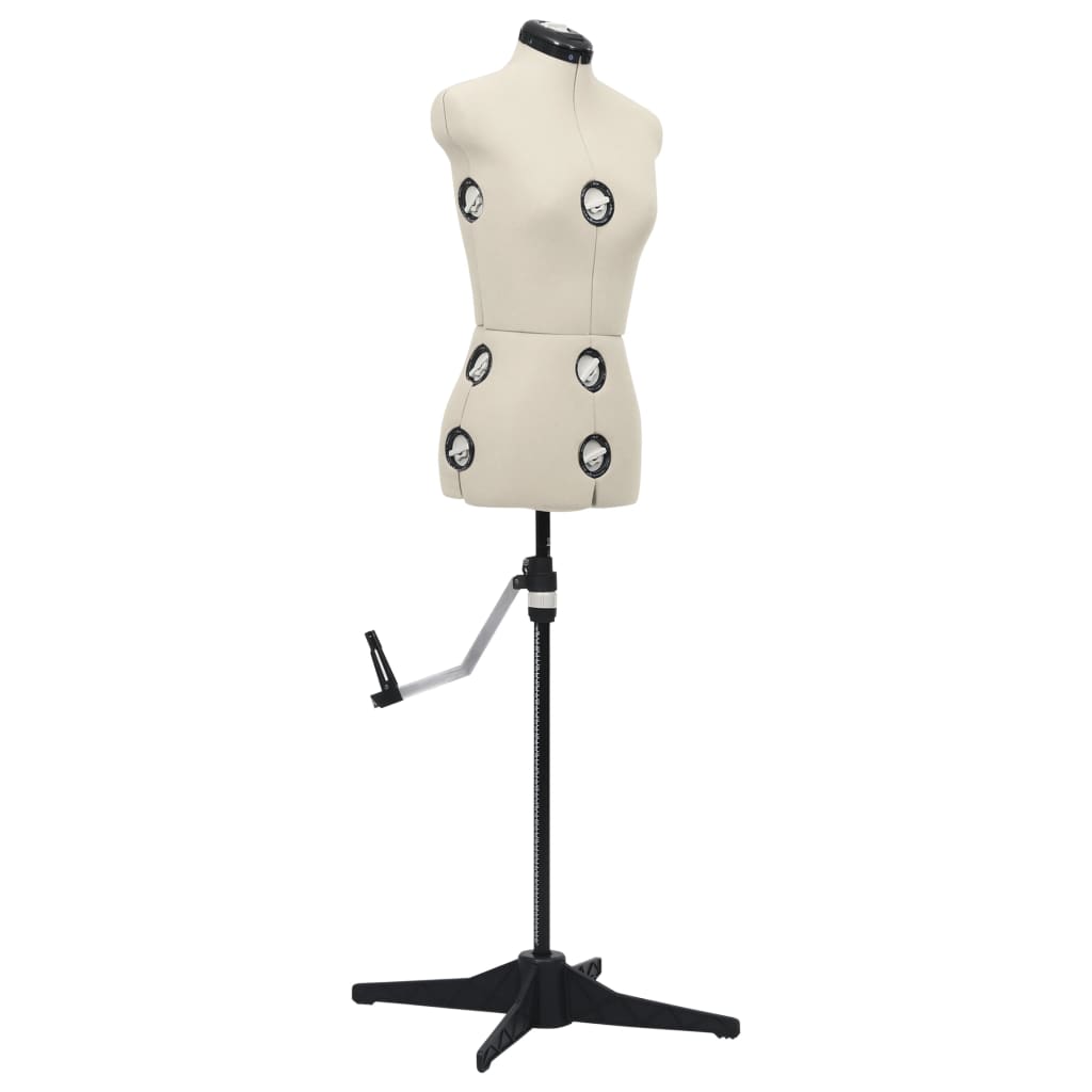 Vidaxl Mannequin Verstellbarer Frau Größe 33-40 s Creme gefärbt
