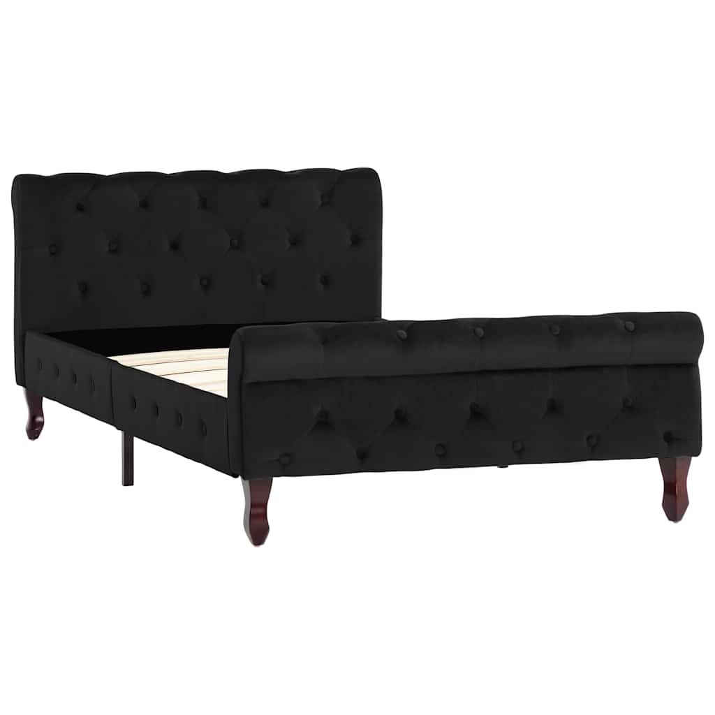 Vidaxl bedframe fluweel zwart 100x200 cm