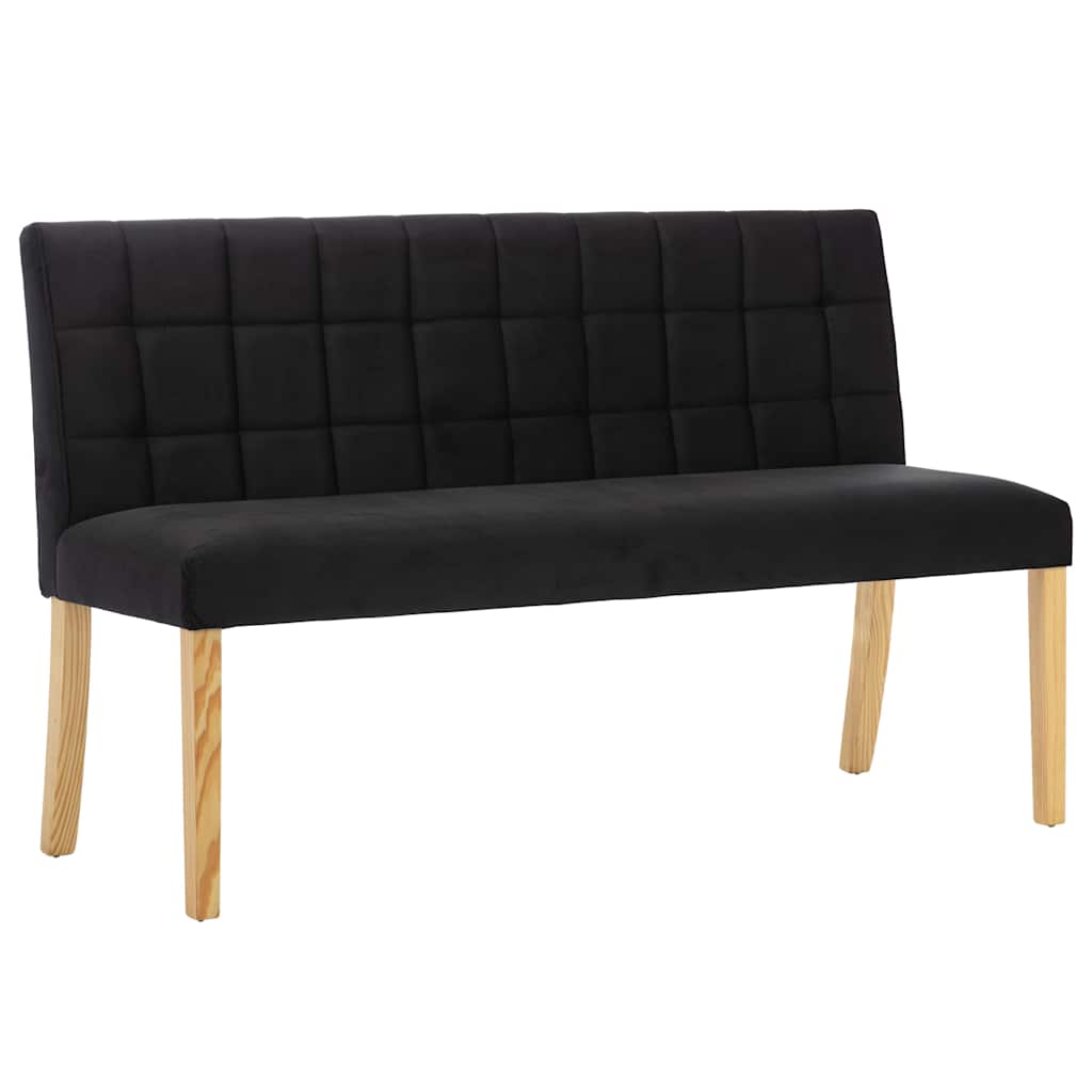 Vidaxl bankje 140 cm fluweel zwart