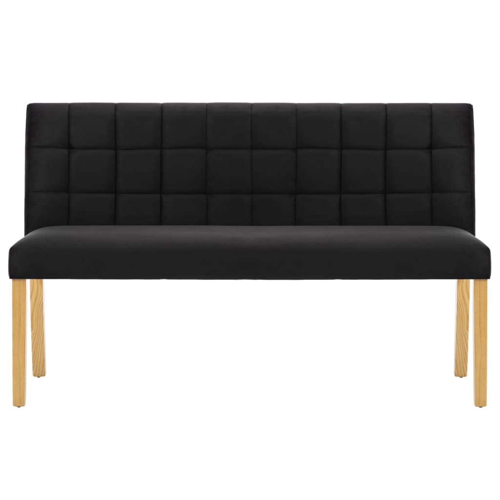 Vidaxl bankje 140 cm fluweel zwart