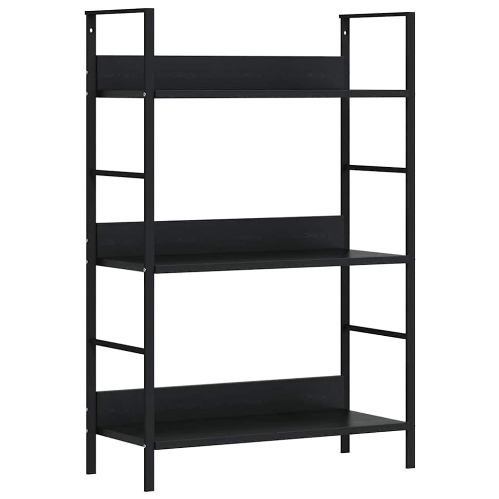 Vidaxl boekenkast met 3 schappen 60x27,6x90,5 cm bewerkt hout zwart