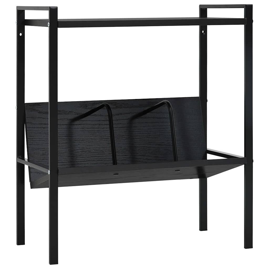 Vidaxl boekenkast met 2 schappen 52x28x59 cm bewerkt hout zwart